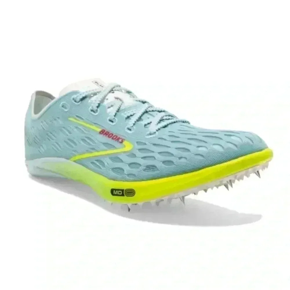 Brooks ELMN8 M10.5 W12 Unisex Running Shoe Blue Glow/Nightlife/Red (1000431D467)